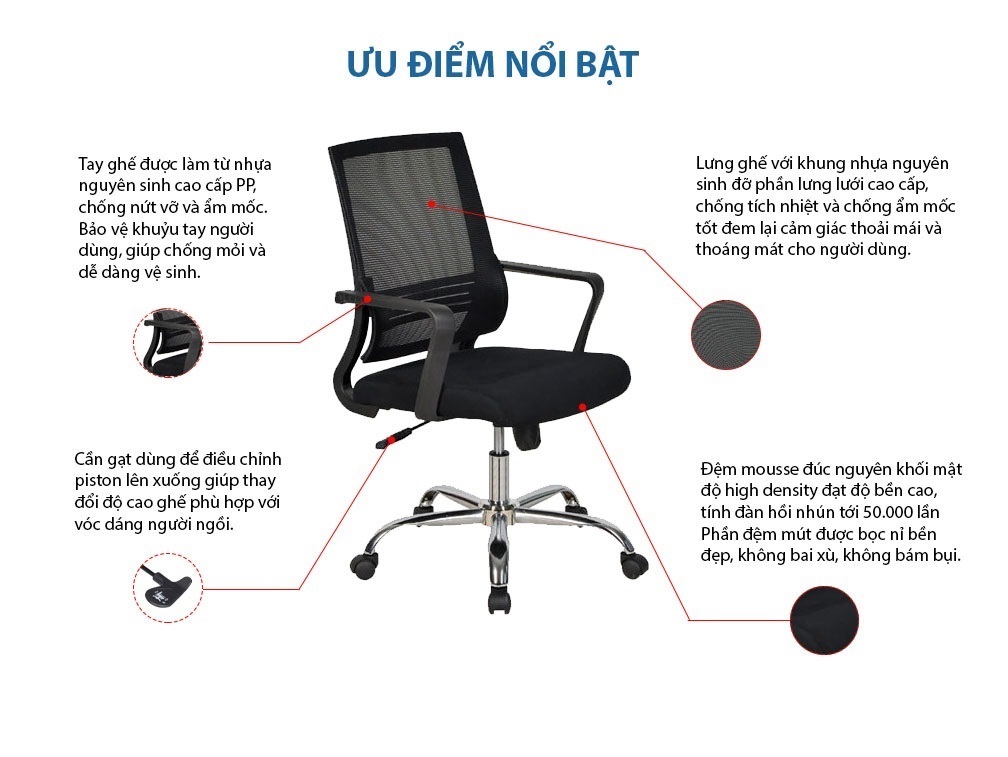 Ghế lưới cao cấp GL216